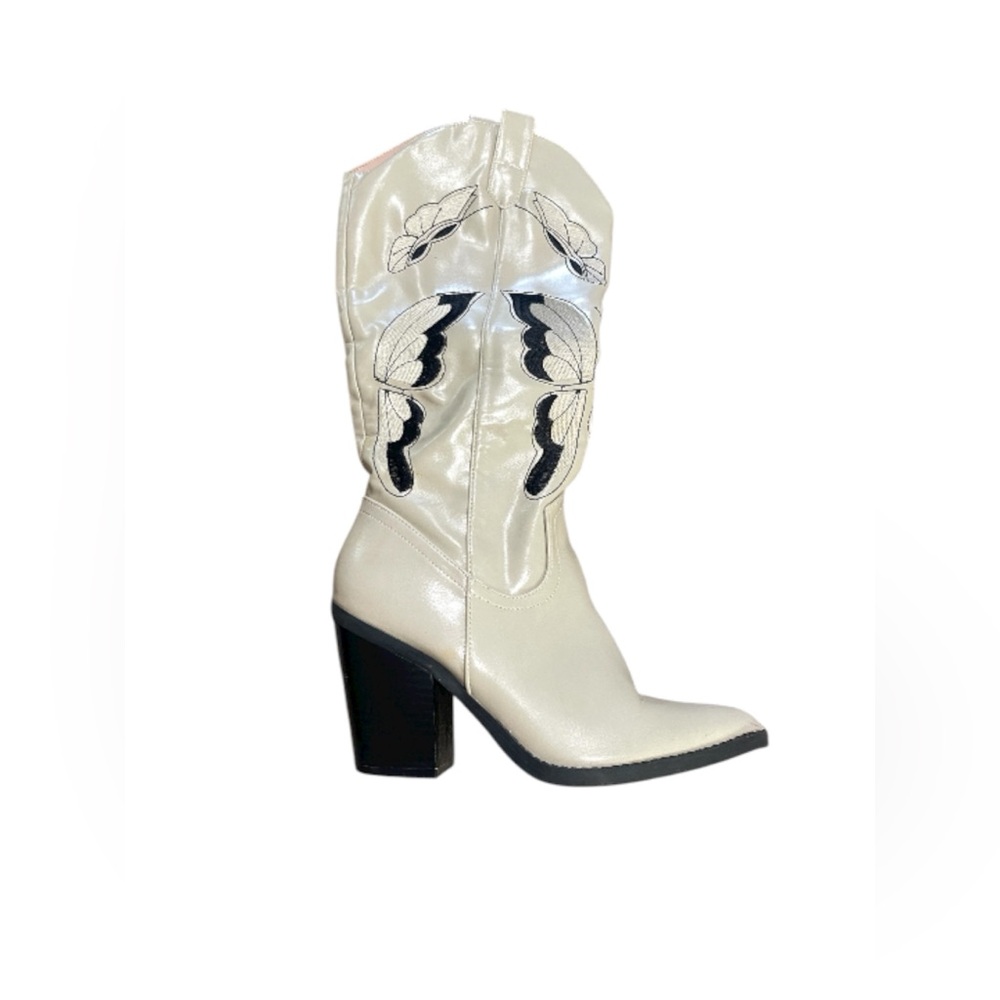 WESTERN EMBROIDERED BUTTERFLY COWGIRL ISABELLA BOOTS Women’s Size 7